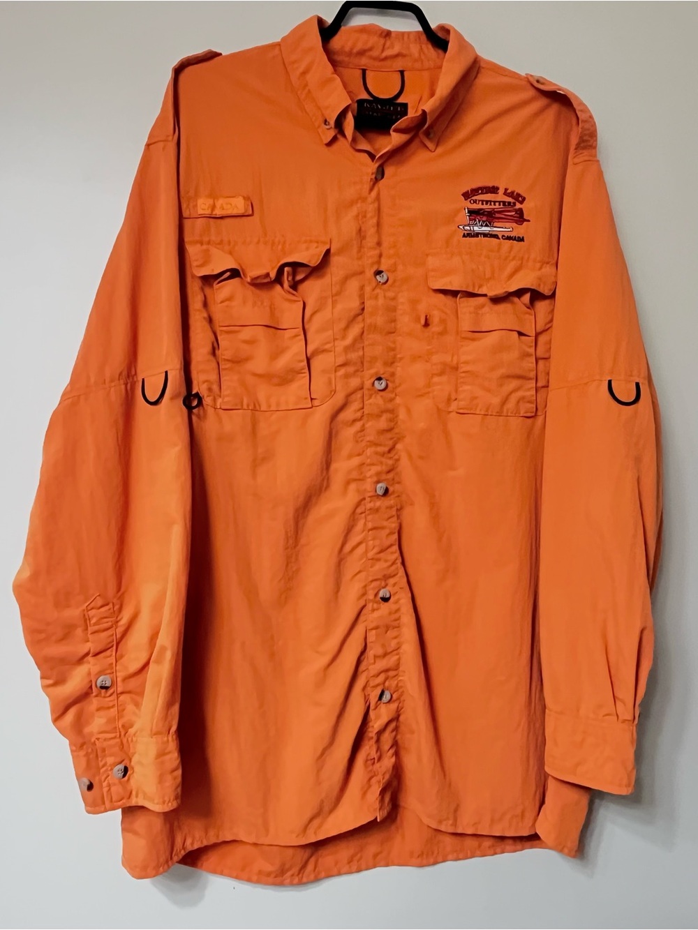 Guide Shirt Orange Long-Sleeve Utility Shirt Jacket Parachute Material